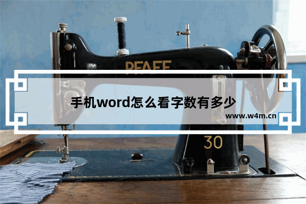 手机word怎么看字数有多少