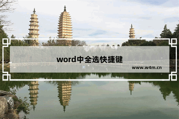 word中全选快捷键