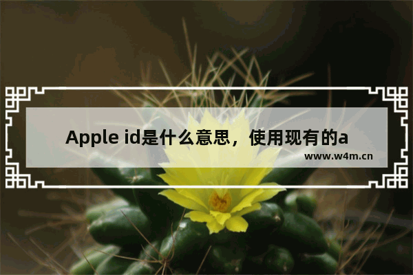 Apple id是什么意思，使用现有的apple id是什么意思