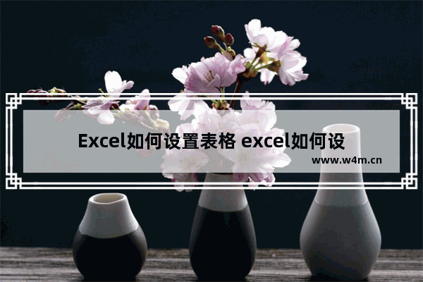 Excel如何设置表格 excel如何设置表格内容居中