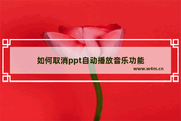 如何取消ppt自动播放音乐功能