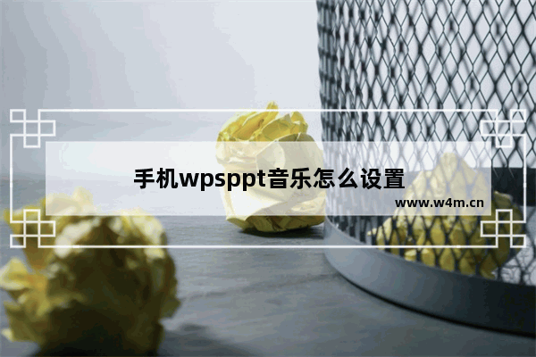 手机wpsppt音乐怎么设置