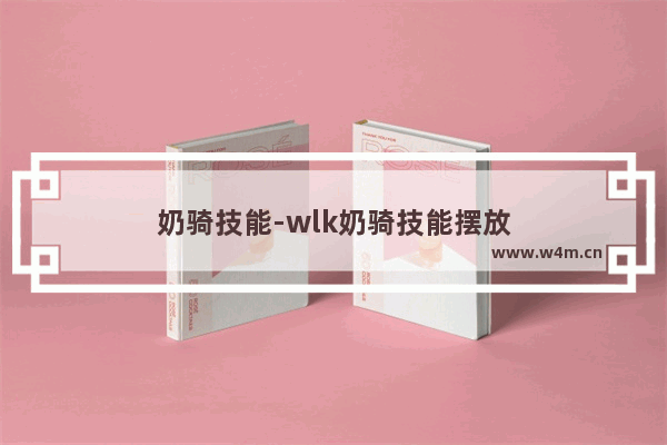 奶骑技能-wlk奶骑技能摆放