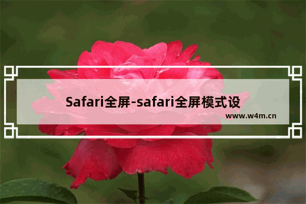 Safari全屏-safari全屏模式设置