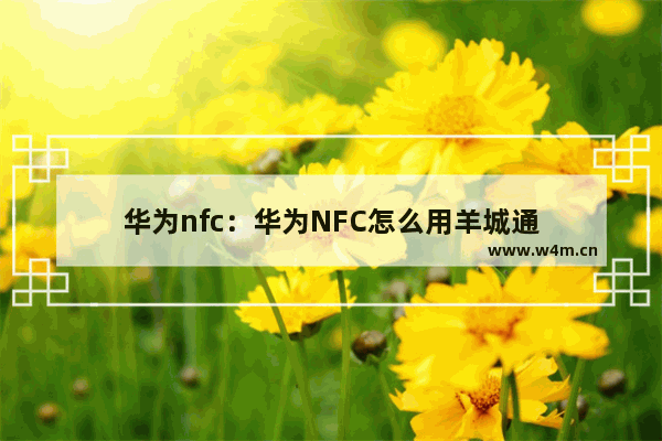 华为nfc：华为NFC怎么用羊城通