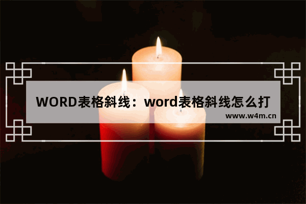 WORD表格斜线：word表格斜线怎么打字调整位置