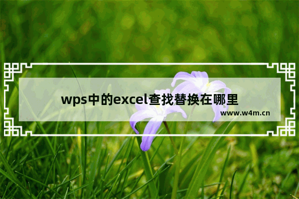 wps中的excel查找替换在哪里