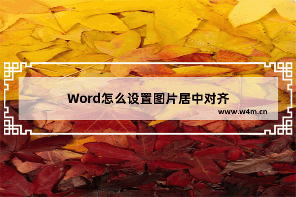 Word怎么设置图片居中对齐