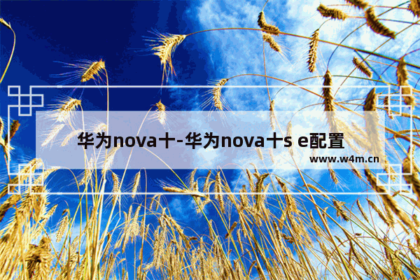 华为nova十-华为nova十s e配置