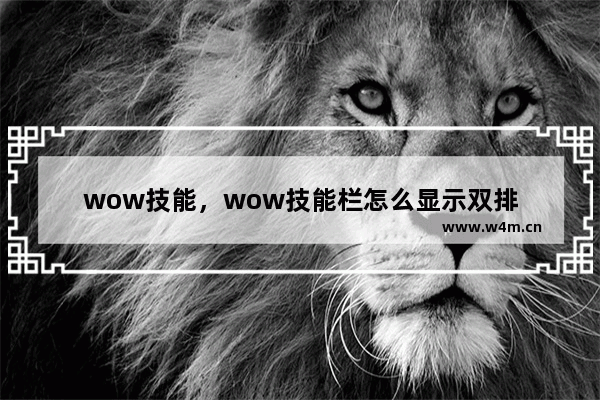 wow技能，wow技能栏怎么显示双排