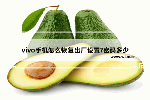 vivo手机怎么恢复出厂设置?密码多少