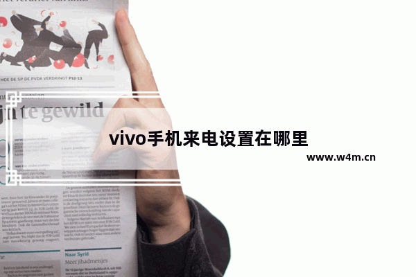 vivo手机来电设置在哪里