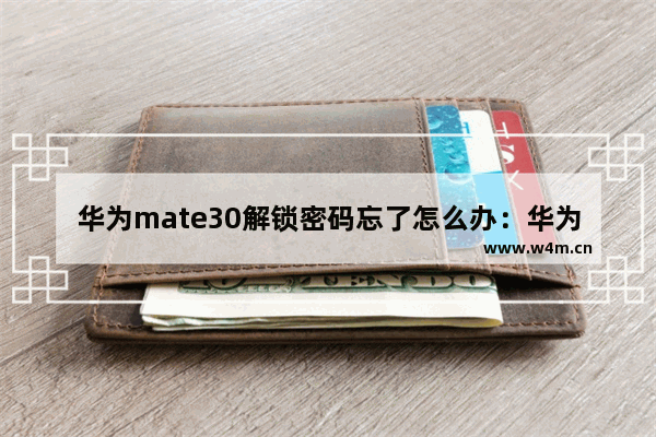 华为mate30解锁密码忘了怎么办：华为mate30解锁密码忘了怎么办 不重置