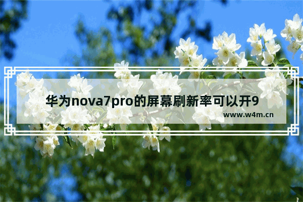 华为nova7pro的屏幕刷新率可以开90