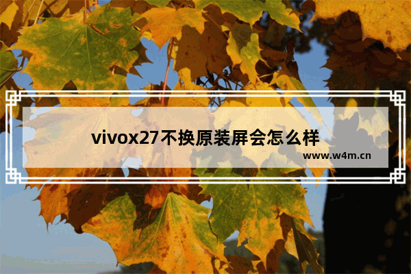 vivox27不换原装屏会怎么样