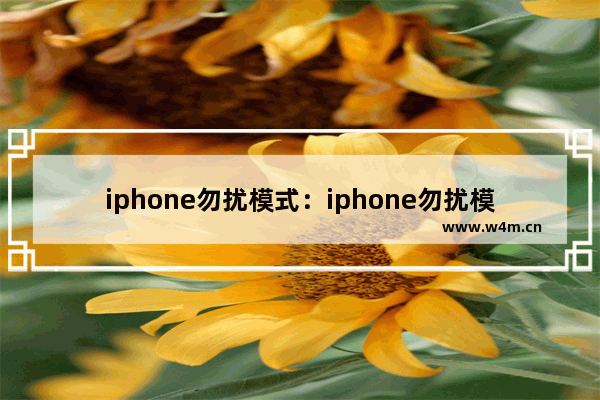 iphone勿扰模式：iphone勿扰模式怎么设置