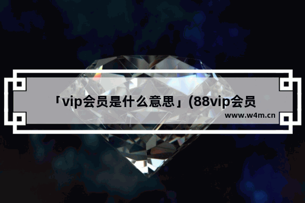 「vip会员是什么意思」(88vip会员是什么意思)