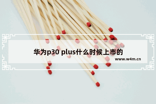 华为p30 plus什么时候上市的