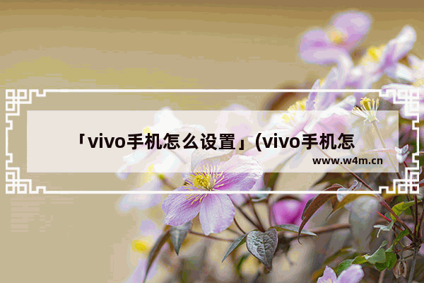 「vivo手机怎么设置」(vivo手机怎么设置锁屏时间)