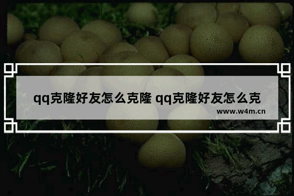 qq克隆好友怎么克隆 qq克隆好友怎么克隆不用会员