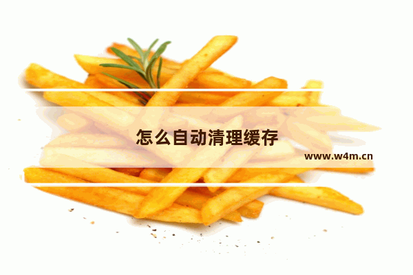 怎么自动清理缓存