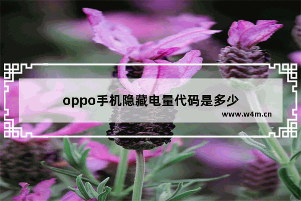 oppo手机隐藏电量代码是多少