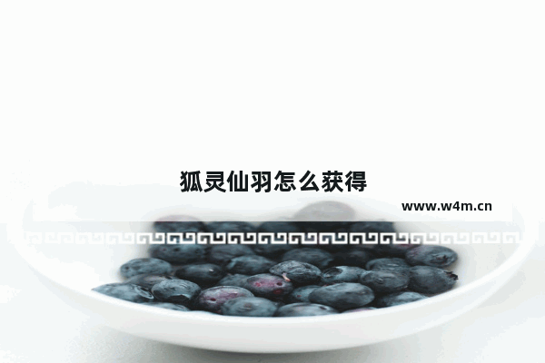 狐灵仙羽怎么获得