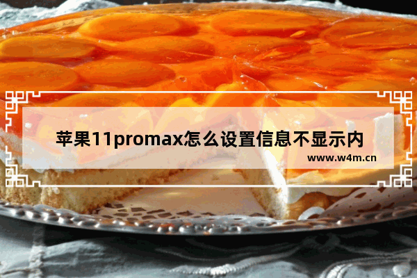 苹果11promax怎么设置信息不显示内容