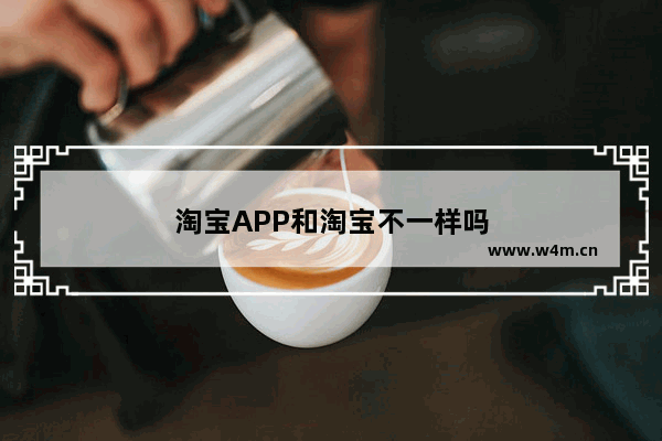 淘宝APP和淘宝不一样吗