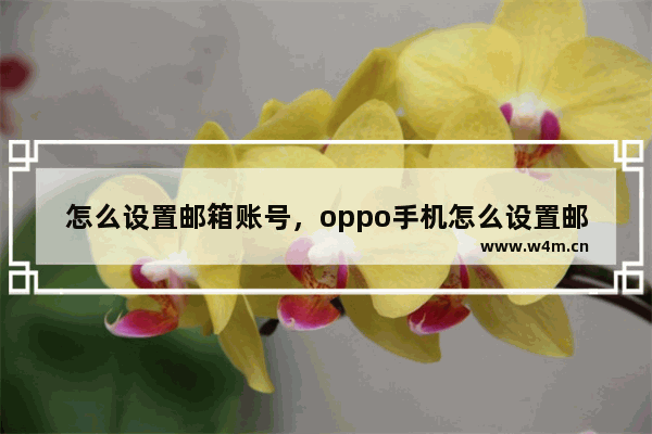 怎么设置邮箱账号，oppo手机怎么设置邮箱账号a5