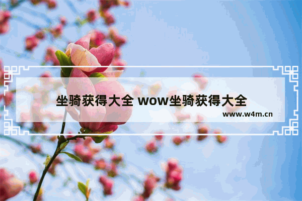 坐骑获得大全 wow坐骑获得大全