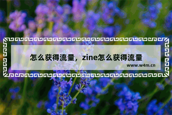 怎么获得流量，zine怎么获得流量