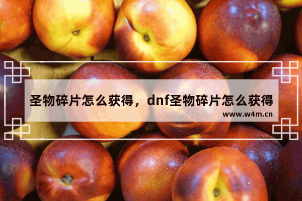 圣物碎片怎么获得，dnf圣物碎片怎么获得