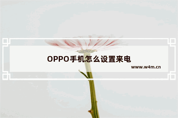 OPPO手机怎么设置来电