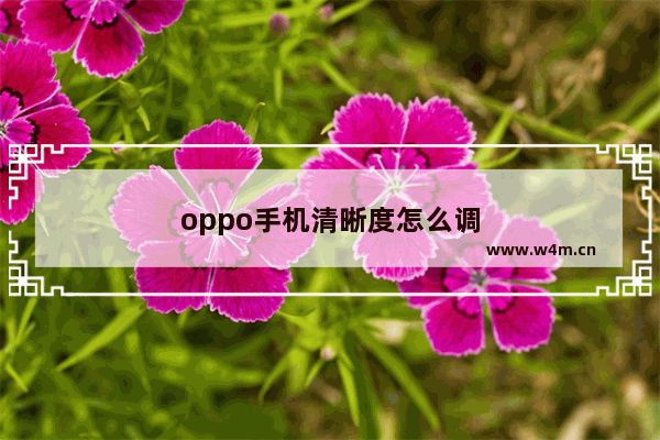 oppo手机清晰度怎么调