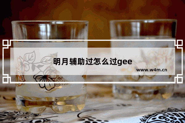 明月辅助过怎么过gee