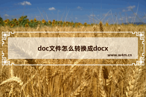 doc文件怎么转换成docx