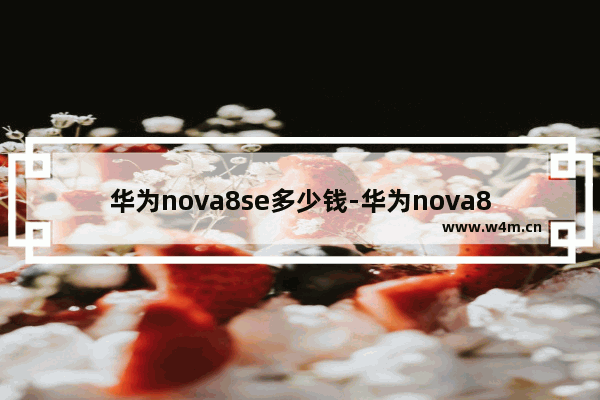 华为nova8se多少钱-华为nova8se多少钱8+128g