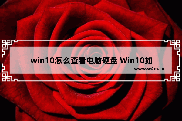 win10怎么查看电脑硬盘 Win10如何查看硬盘信息