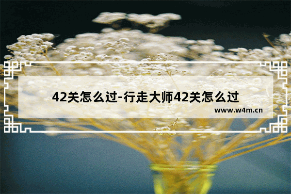 42关怎么过-行走大师42关怎么过