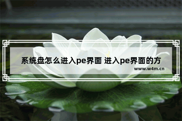 系统盘怎么进入pe界面 进入pe界面的方法与步骤。