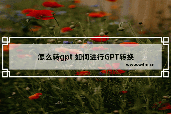 怎么转gpt 如何进行GPT转换