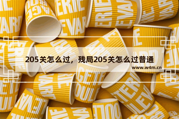 205关怎么过，残局205关怎么过普通