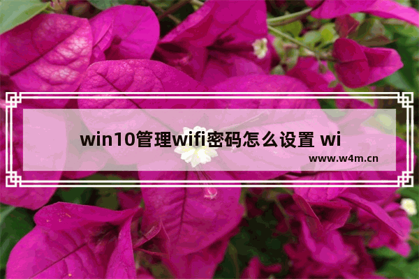 win10管理wifi密码怎么设置 win10设置无线网络密码方法