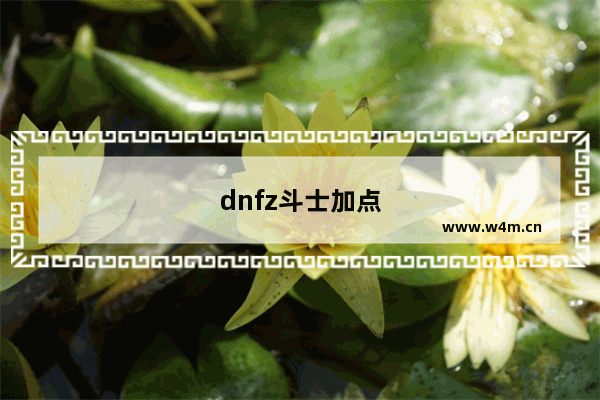 dnfz斗士加点