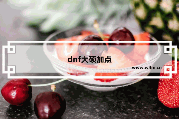 dnf大硕加点