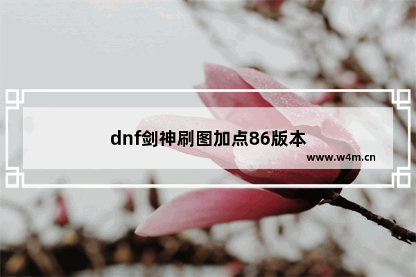 dnf剑神刷图加点86版本