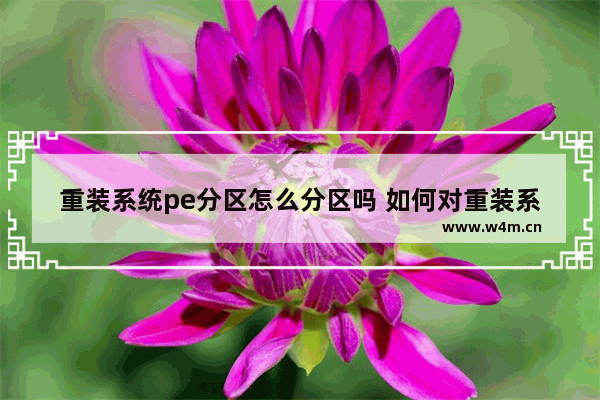 重装系统pe分区怎么分区吗 如何对重装系统的PE进行分区?