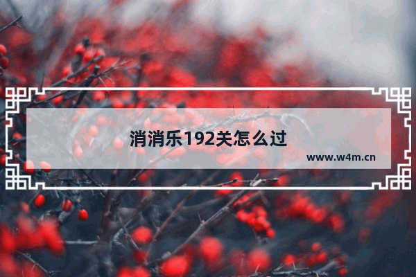 消消乐192关怎么过