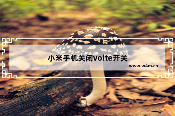 小米手机关闭volte开关